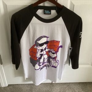NWT Filthy Sneaker Addict Graphic Tee 3/4 Sleeve Black n White Size S